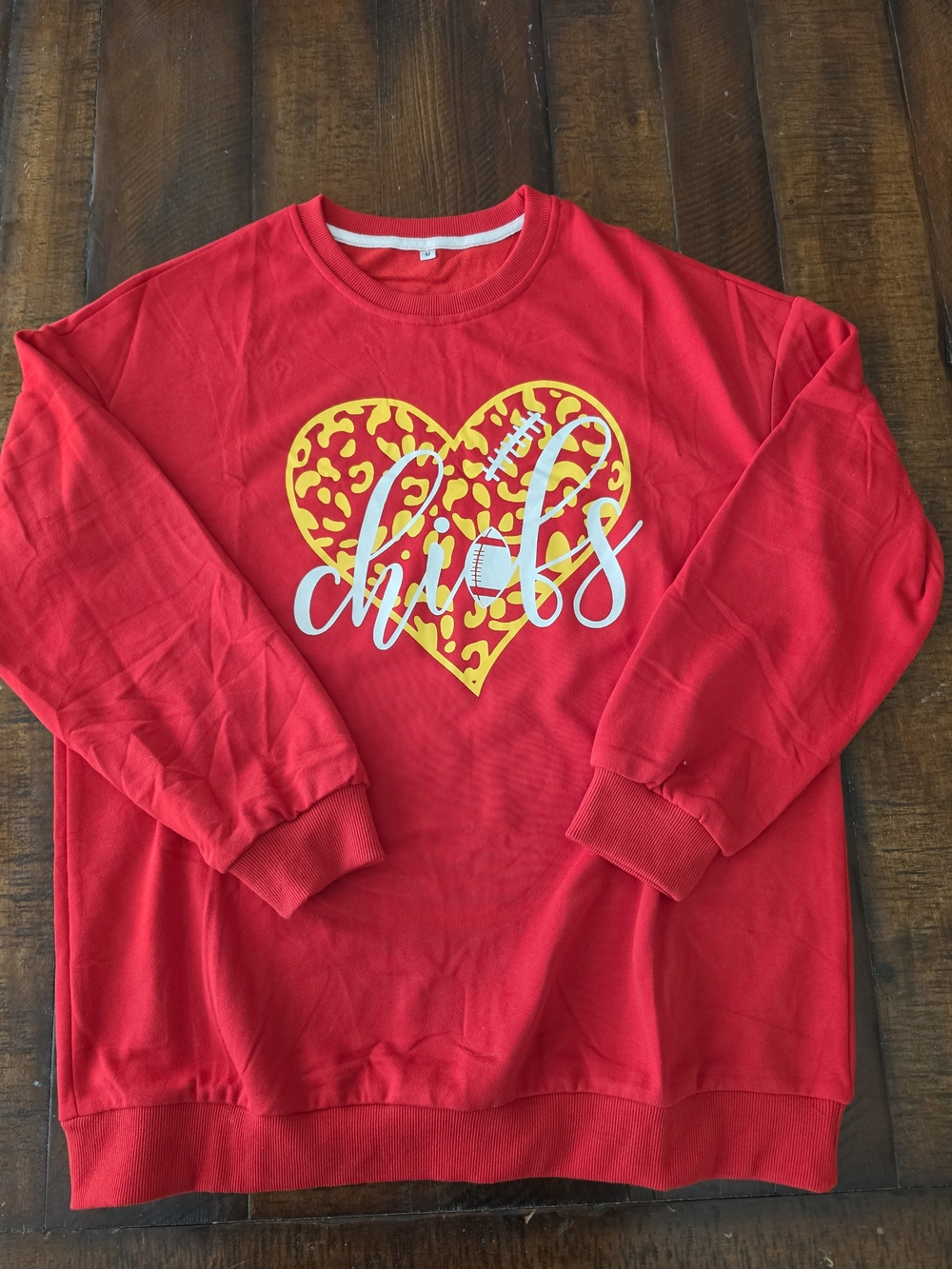 Kansas City Chiefs Football Graphic Sweatshirt Red & Yellow